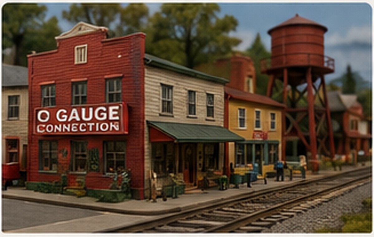 O gauge railroad town scene